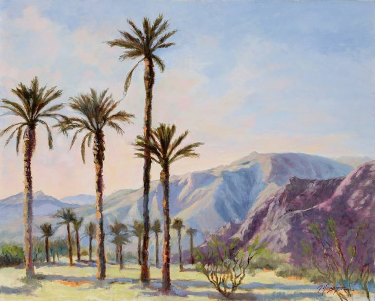 770x618 Saatchi Art Desert Mountains Painting By Michele Hausman - Desert Mountain Painting