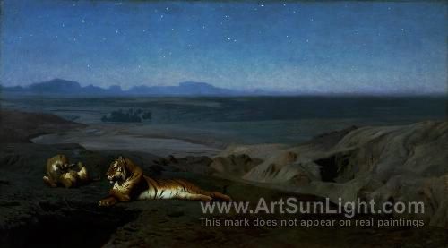 500x277 Night In The Desert 1884 - Desert Night Painting