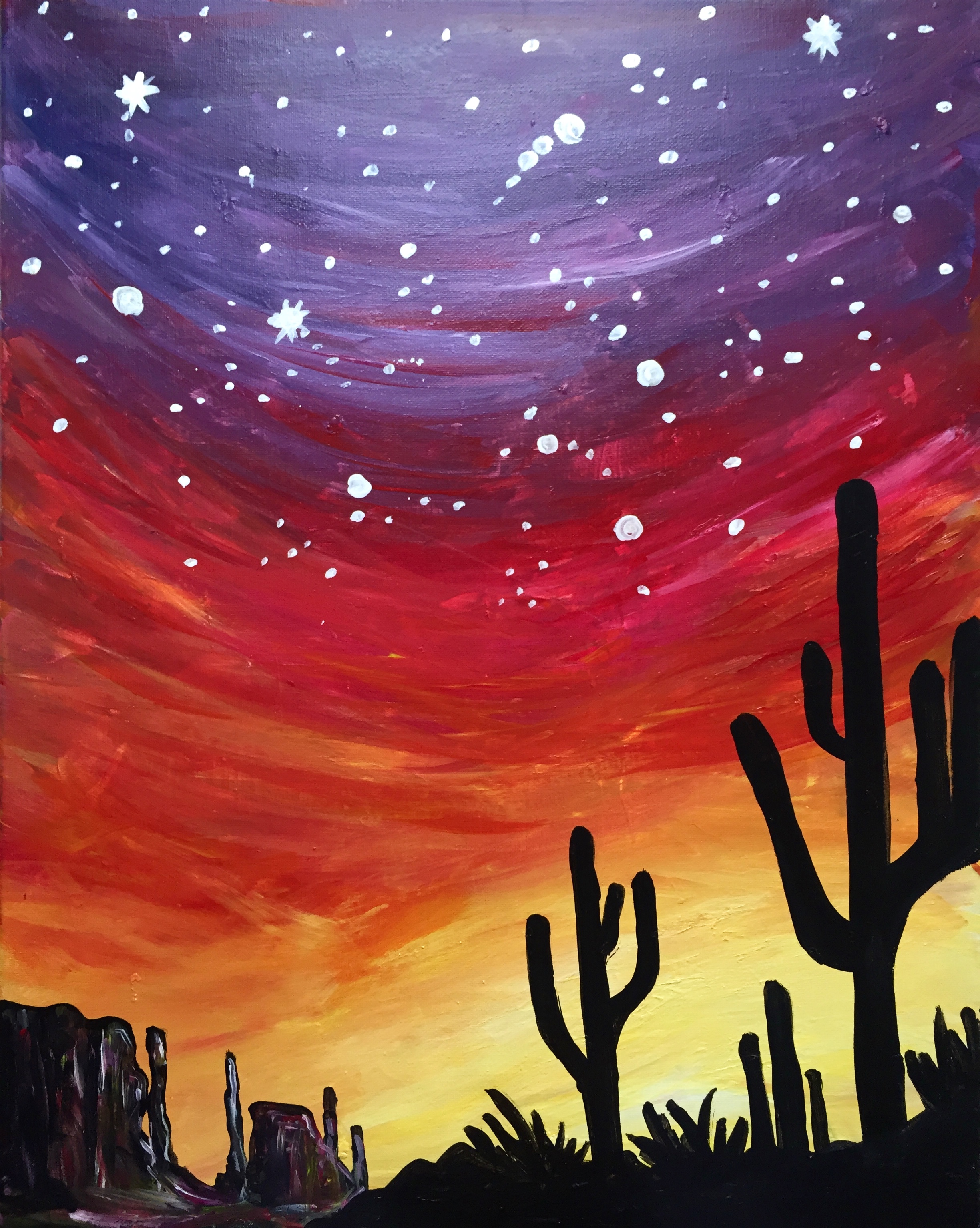 2448x3067 Ninfas 05012018 Paint Nite Event - Desert Night Painting
