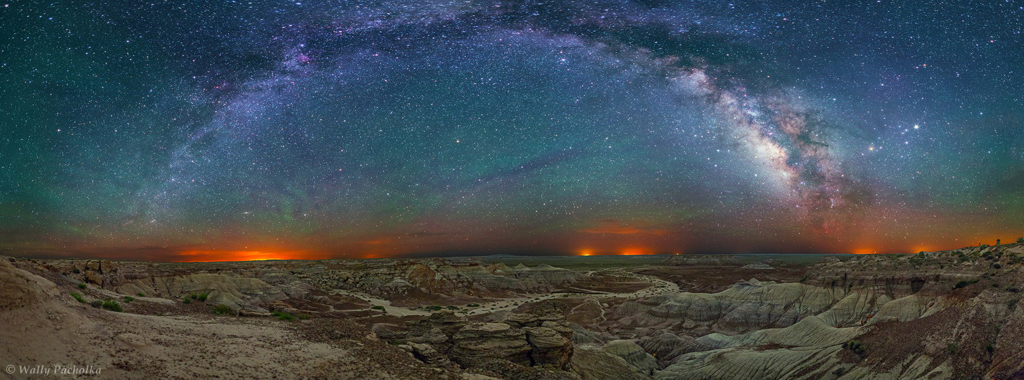 1481x550 Painted Desert - Desert Night Painting