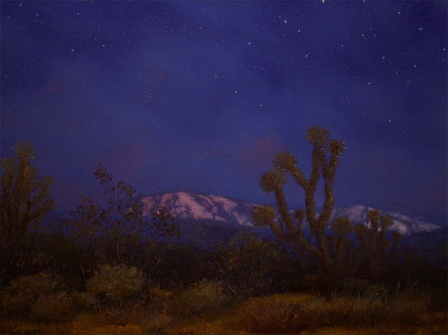 900x674 Ron Guthrie Art Desert Nocturne - Desert Night Painting