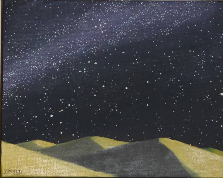 770x616 Saatchi Art Desert Night Painting By Katey Munday - Desert Night Painting