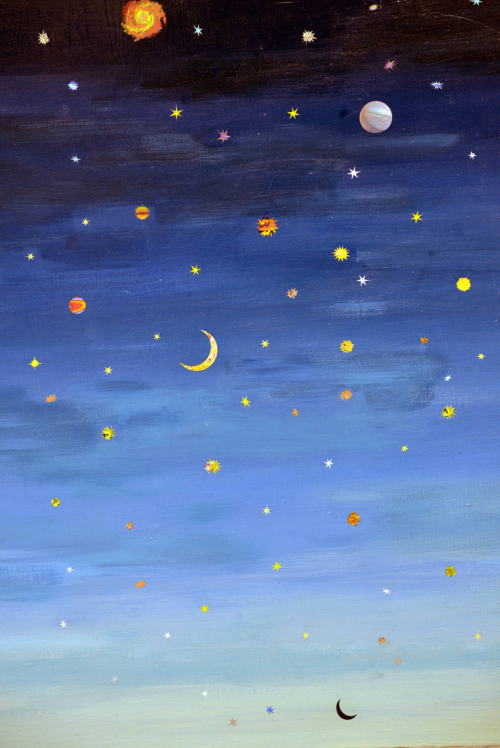 1920x2876 Saatchi Art Desert And Sky Painting By Mimmo Frassineti - Desert Night Painting