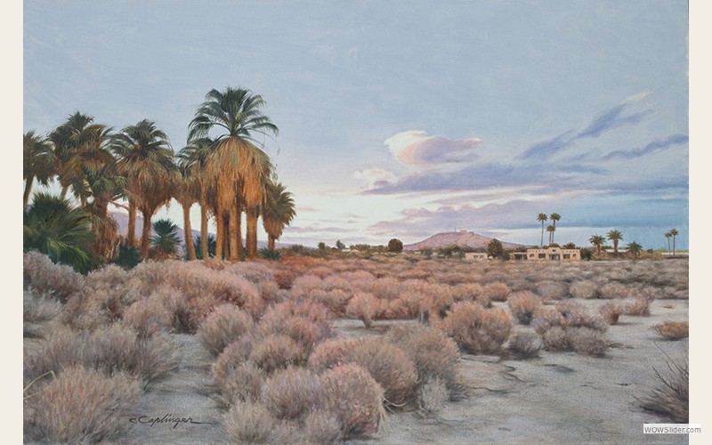 800x500 Desert Oasis Paintings By Chuck Caplinger - Desert Oasis Painting