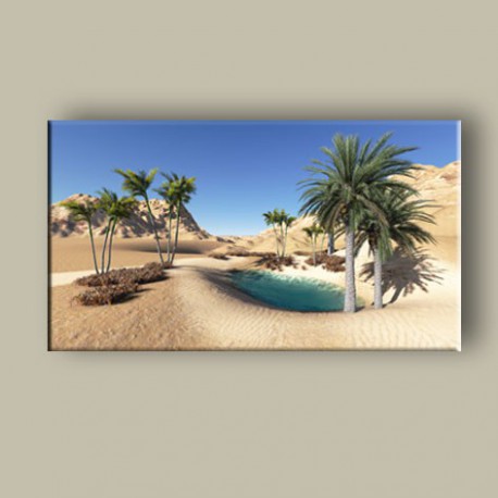 458x458 Dreamlike Oasis Painting, Travel Painting Discount - Desert Oasis Painting