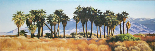 500x166 Chuck Caplinger Paintings, Desert Oasis, Twentynine Palms, Ca - Desert Oasis Painting