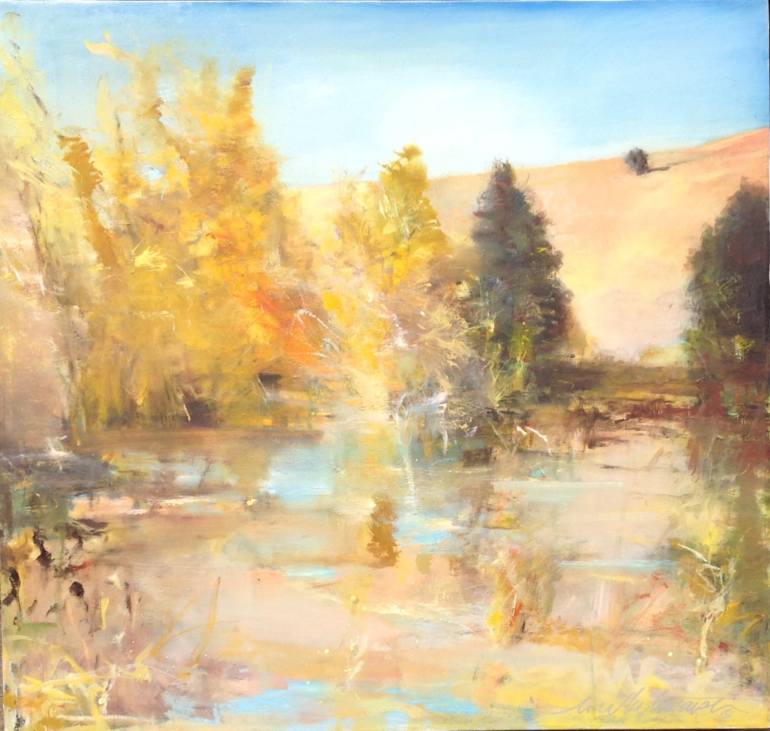 770x731 Saatchi Art Desert Oasis Painting By Mark Whitmarsh - Desert Oasis Painting