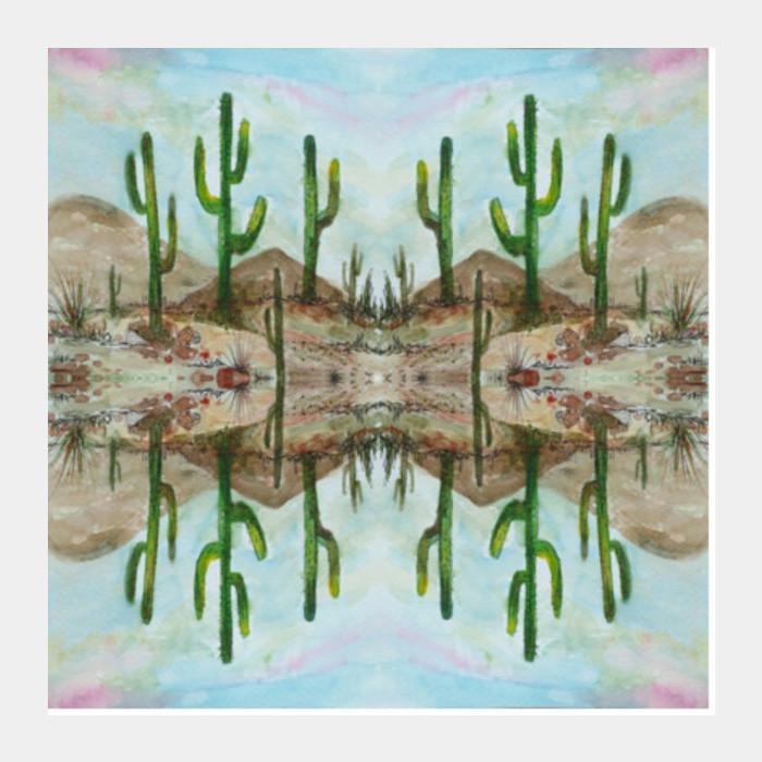 700x700 Green Cactus Watercolor Desert Painting Watercolor Botanical Art - Desert Painting