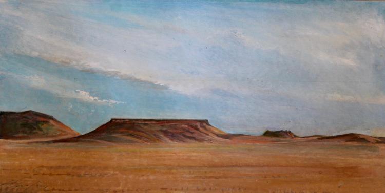 750x377 Lee Spurling, Desert Scene, Original Watercolor Painting - Desert Painting