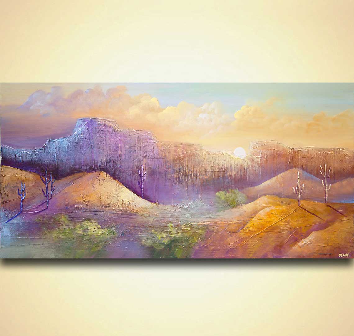 1140x1083 Painting - Desert Painting