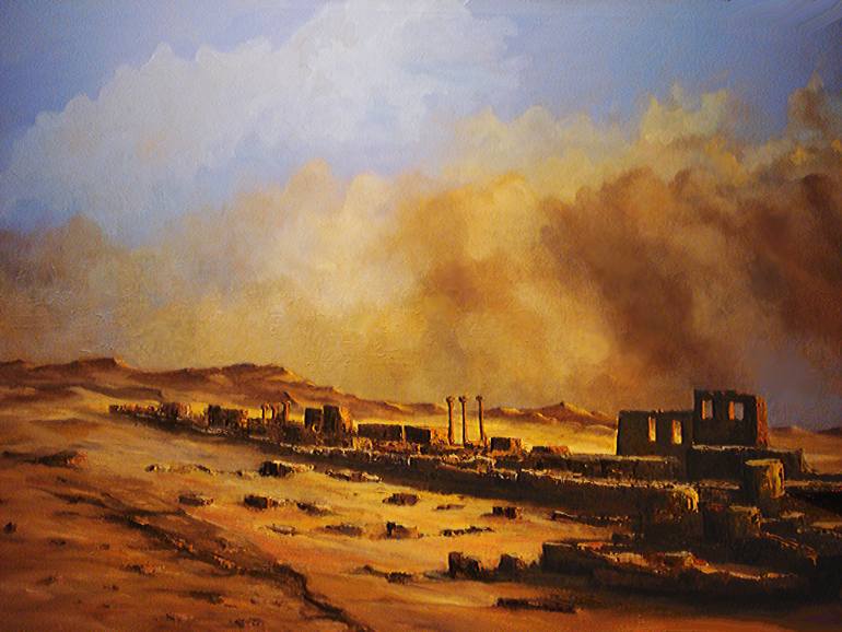770x578 Saatchi Art Sand Storm - Desert Painting Images