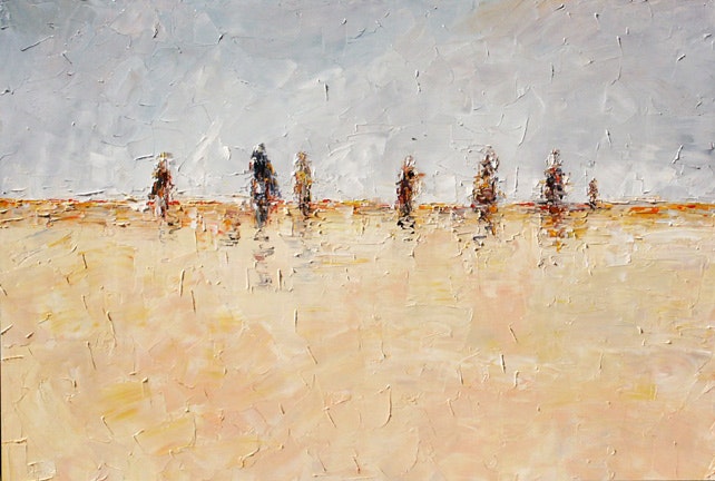 642x432 The Desert Art Painting Abstract Landscape By Debra Hurd By Artist - Desert Painting Images