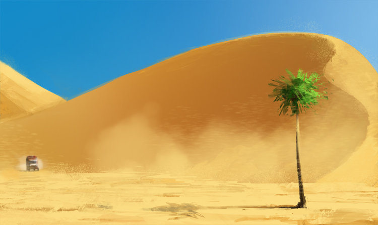 750x448 Speed Painting Desert 2 By Cury - Desert Painting Images