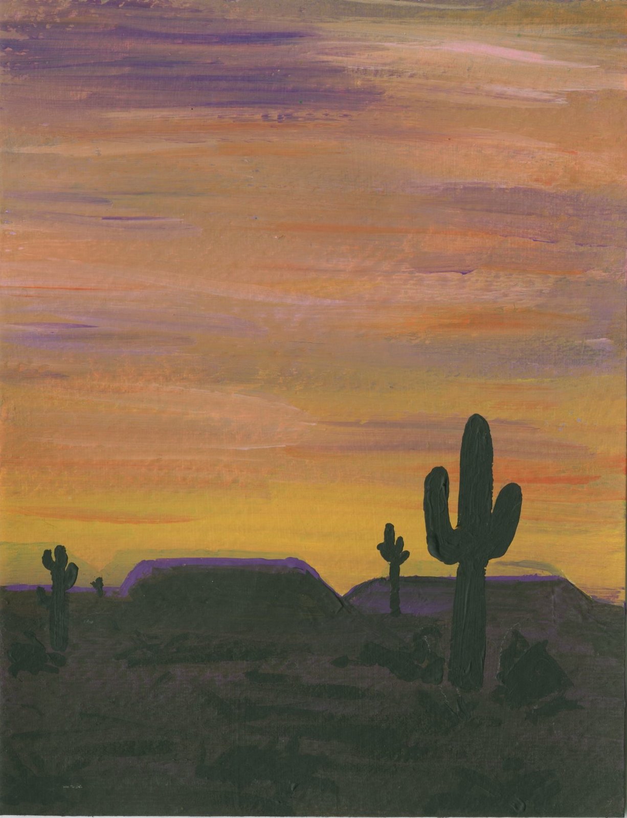 1226x1600 Cindy Derosier My Creative Life Sunset Desert Painting - Desert Painting Images