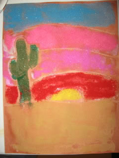 240x320 Desert Sunset Sand Painting - Desert Sand Painting