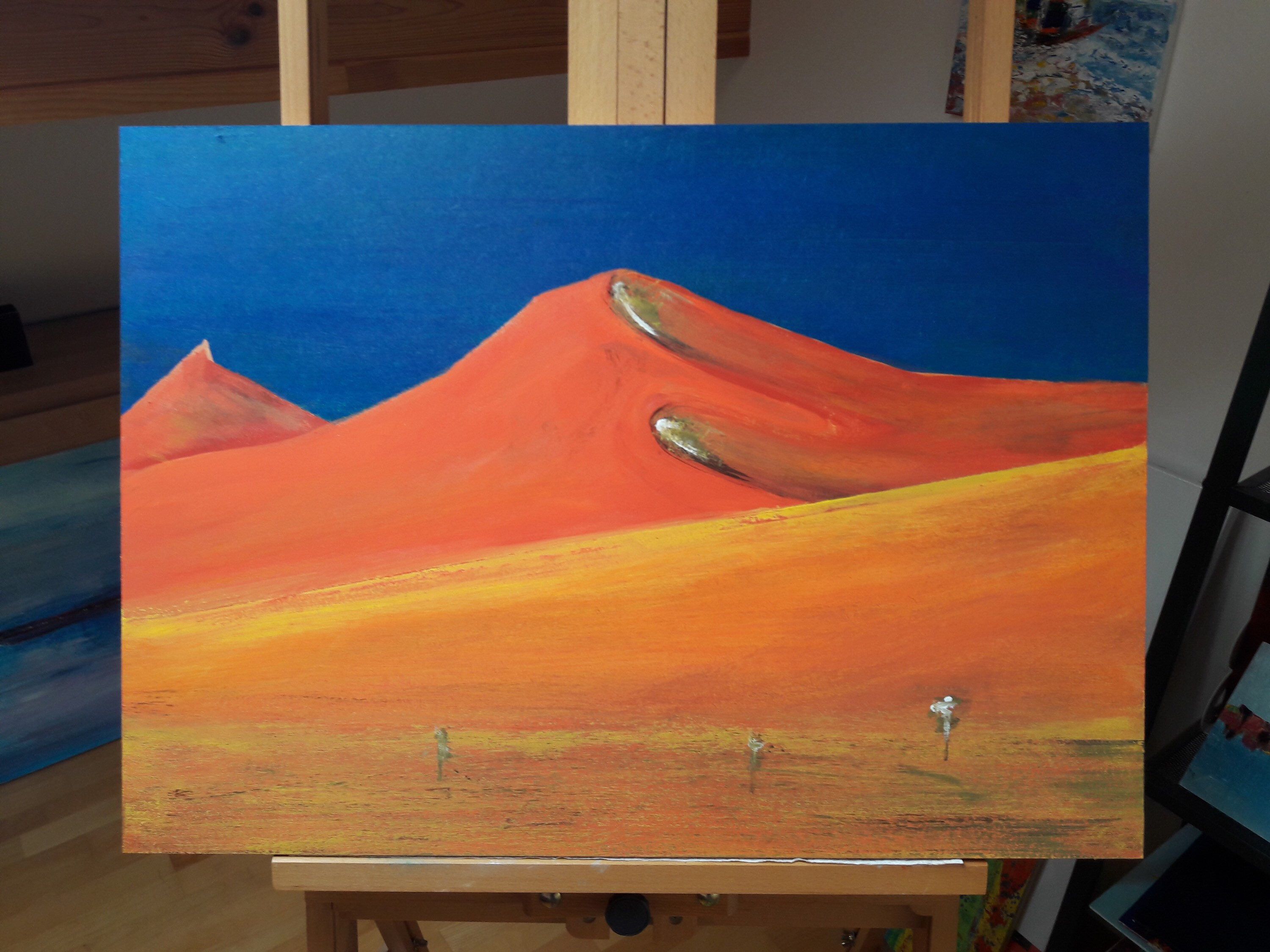 3000x2250 Desert Painting, African Landscape, African Painting, Sand - Desert Sand Painting