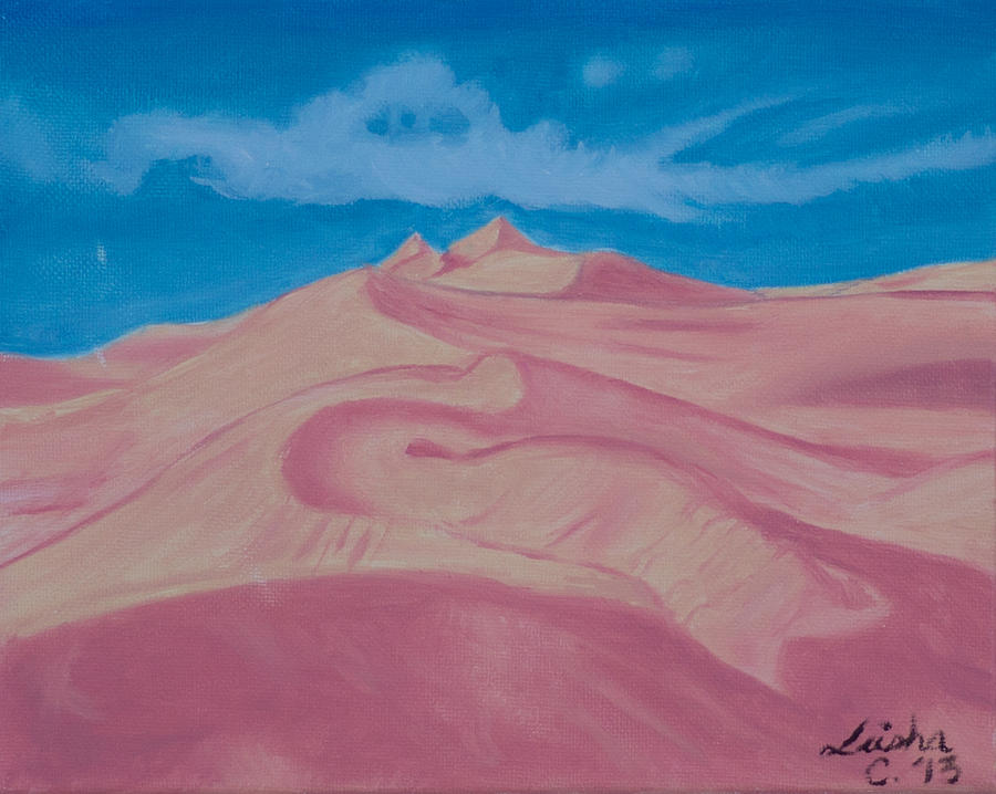 900x718 Desert Sand Painting By Leisha Cavallaro - Desert Sand Painting