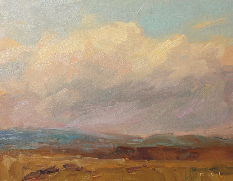 800x620 Kathryn Townsend Painting Studio Desert Valley - Desert Sky Painting