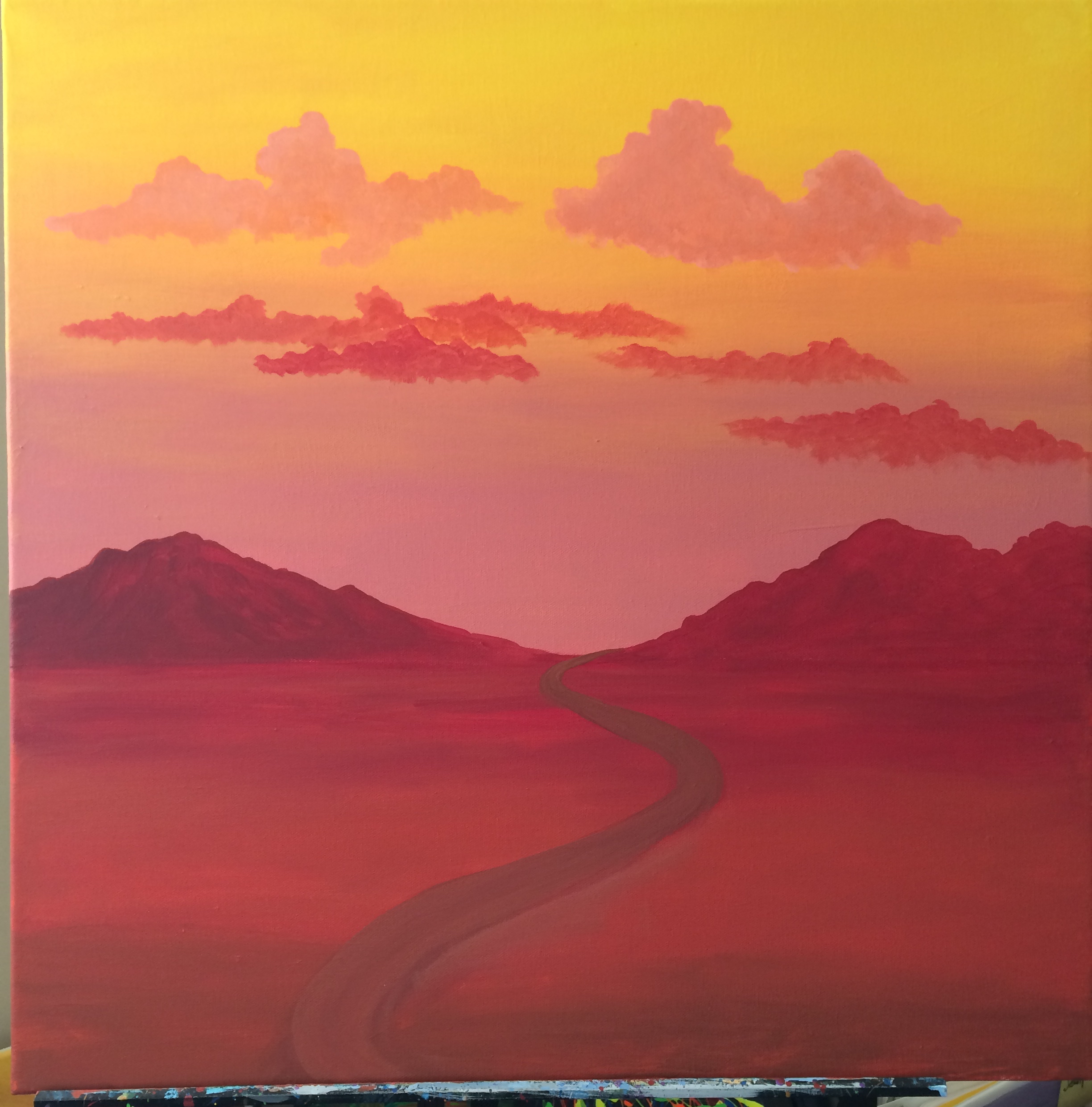 2448x2483 Landscape Painting Jera Artistry - Desert Sky Painting
