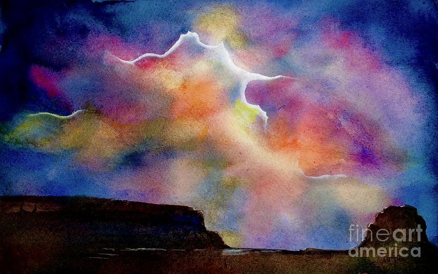 900x563 Desert Sky Painting By Carolyn Curtice - Desert Sky Painting