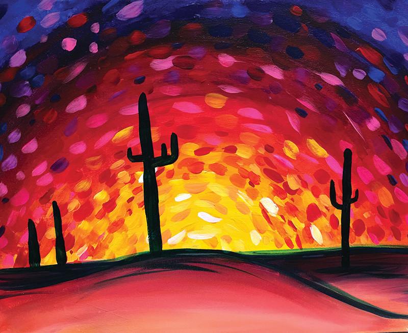 800x652 Painting And Pints Desert Sunset - Desert Sunset Painting