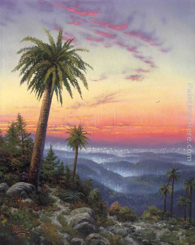 656x821 Thomas Kinkade Desert Sunset Painting Anysize 50% Off - Desert Sunset Painting