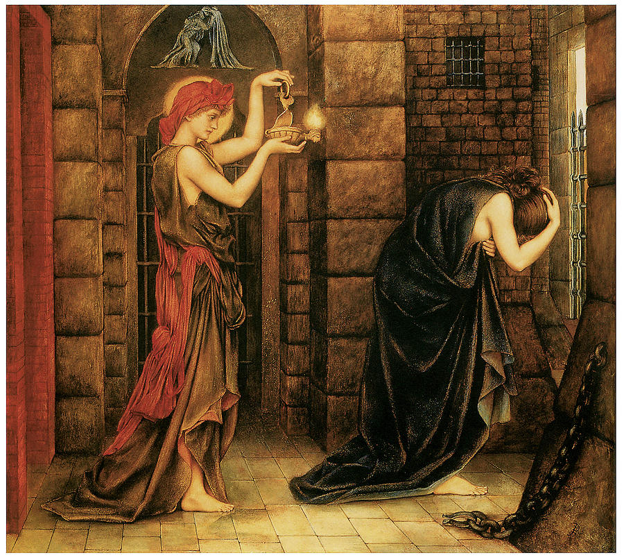 900x807 Hope In The Prison Of Despair Painting By Evelyn De Morgan - Despair Painting