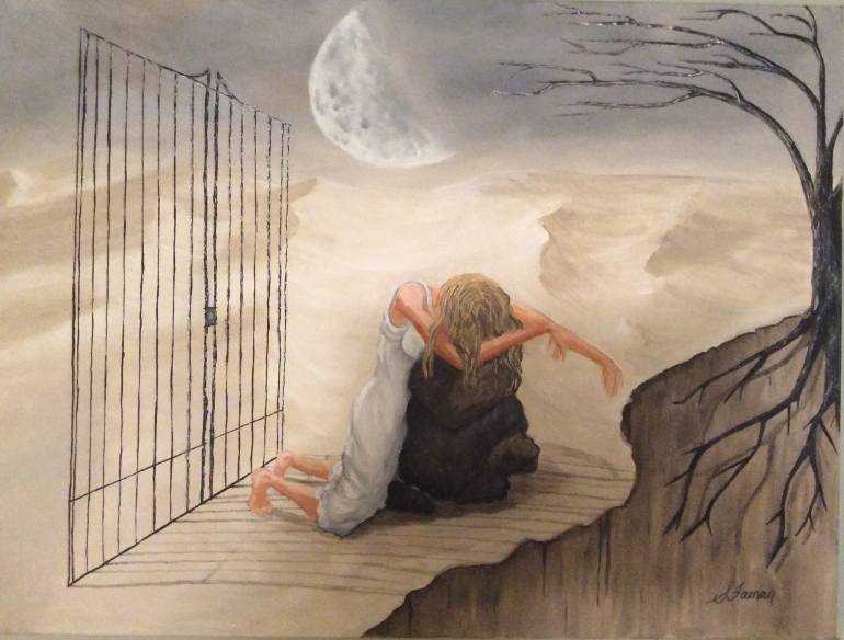 770x584 Saatchi Art Despair Painting By Stephanie Farnan - Despair Painting