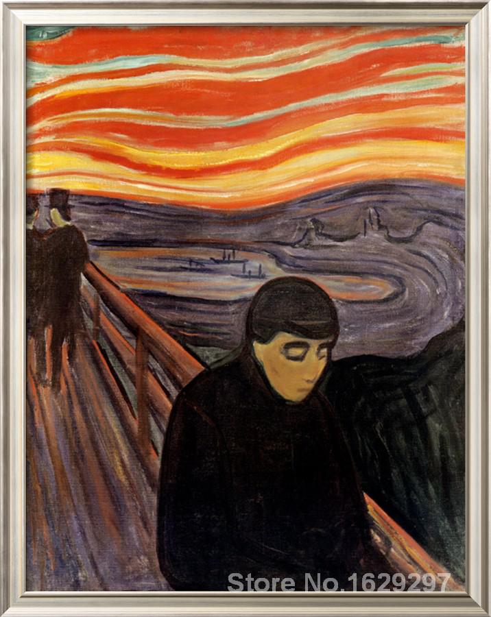 716x900 Modern Painting For Kitchen Despair Edvard Munch High Quality Hand - Despair Painting