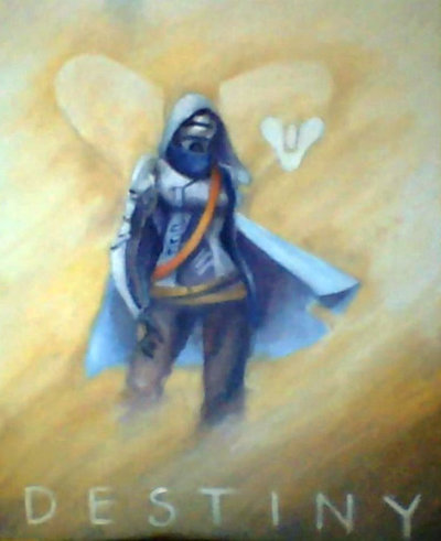 400x491 Hunter In The Storm - Destiny Painting