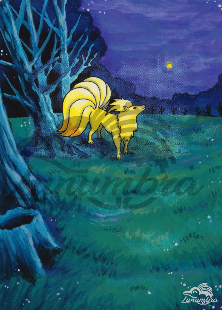 744x1040 Light Ninetales 50105 Neo Destiny Extended Art Custom Pokemon - Destiny Painting