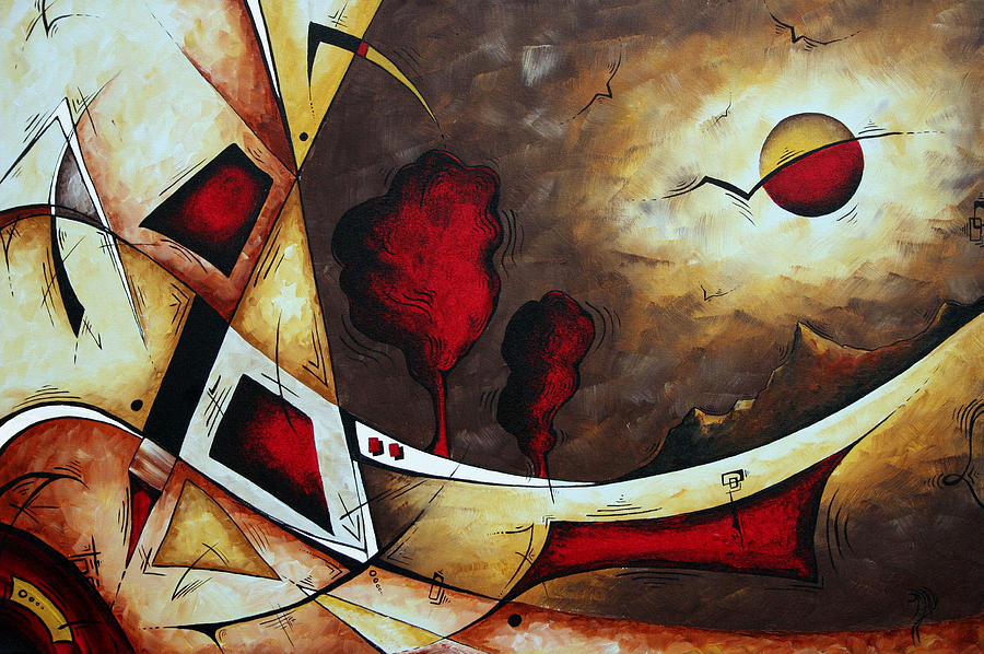 900x598 Abstract Art Original Landscape Painting Cosmic Destiny By Madart - Destiny Painting