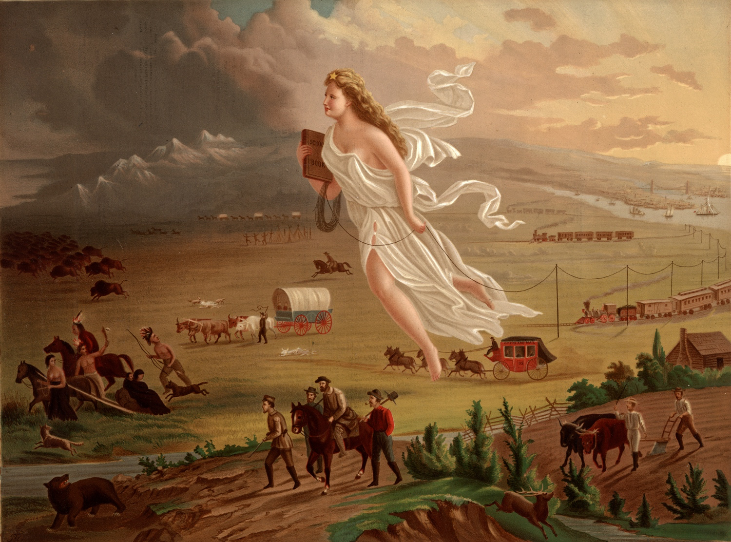 1500x1112 Manifest Destiny Painting, 1872 The American Yawp Reader - Destiny Painting