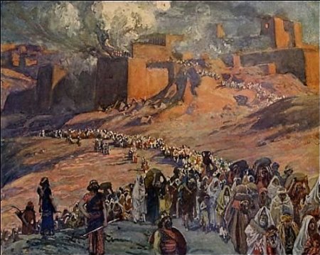 450x359 Painting Of The Fall Of Jerusalem In 586 Bc Shalom Israel - Destruction Of Jerusalem Painting