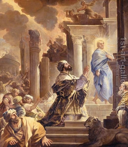 523x600 The Destruction Of Jerusalem Luca Giordano Reproduction 1st Art - Destruction Of Jerusalem Painting