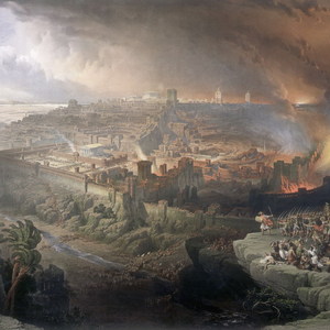 300x300 Artwork By David Roberts - Destruction Of Jerusalem Painting
