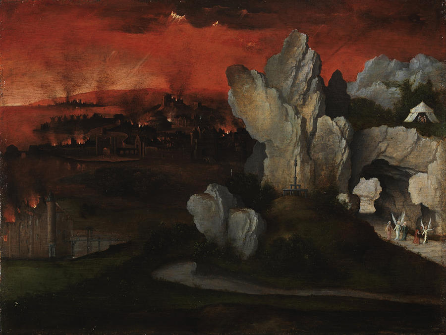 900x676 Landscape With The Destruction Of Sodom And Gomorrah Painting By - Destruction Of Sodom And Gomorrah Painting
