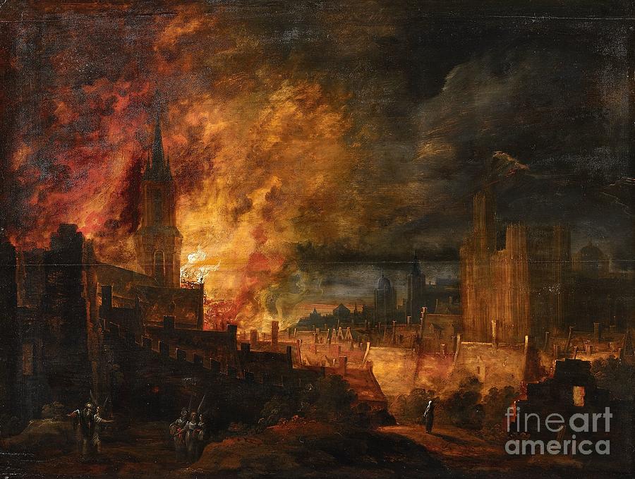 900x679 The Destruction Of Sodom And Gomorrah Painting By Motionage Designs - Destruction Of Sodom And Gomorrah Painting