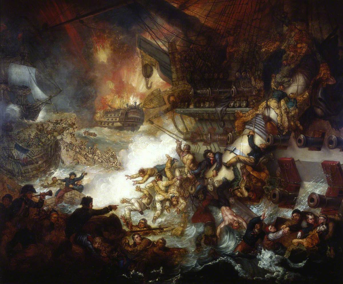 1200x993 The Battle The Nile Destruction - Destruction Painting