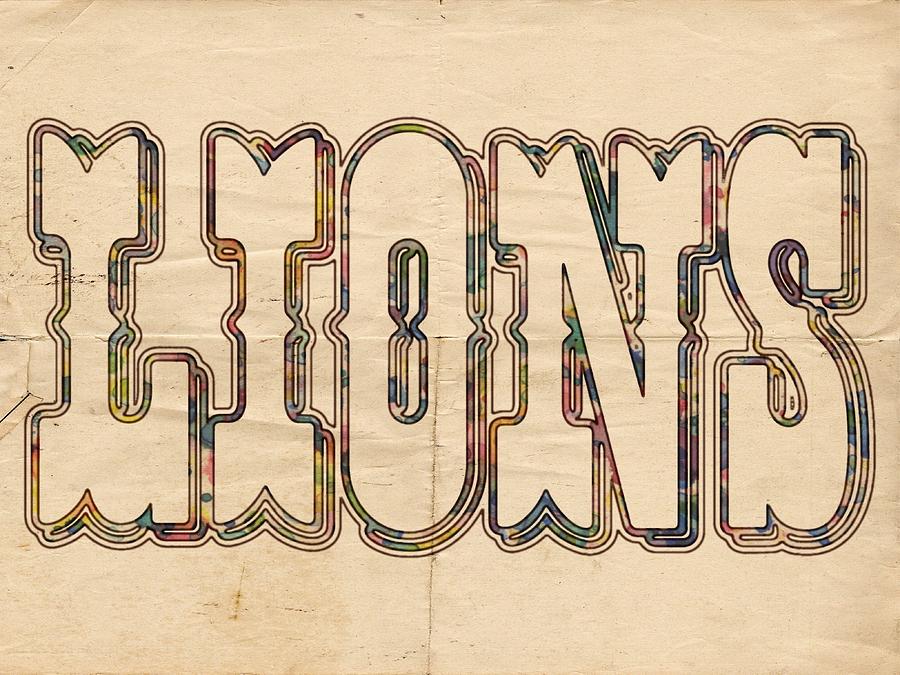 900x675 Detroit Lions Logo Vintage Painting By Florian Rodarte - Detroit Lions Painting