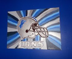 236x195 Detroit Lions Nursery, Block Letter Paintings Mommy Made For Baby - Detroit Lions Painting