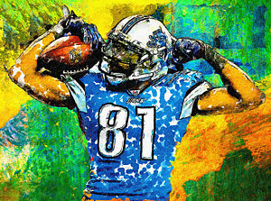 300x223 Detroit Lions Paintings Fine Art America - Detroit Lions Painting