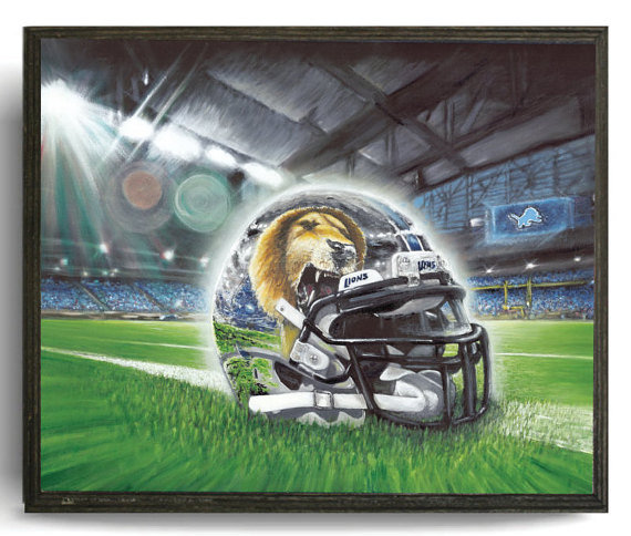 570x484 Detroit Lions Wall Art - Detroit Lions Painting