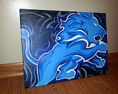 170x135 Items Similar To Detroit Lions Painting On Etsy - Detroit Lions Painting
