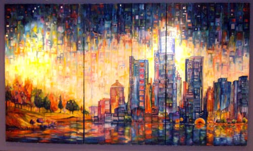 500x299 Detroit Skyline The Art Of Timothy Orikri, Featured - Detroit Painting