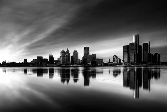 650x436 Detroit Skyline Hdr Bampw2 By Rob Terwilliger - Detroit Skyline Painting