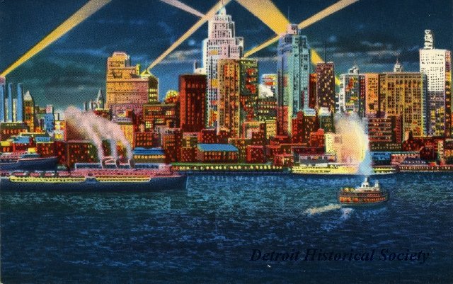 640x401 Positive Detroit August 2013 - Detroit Skyline Painting