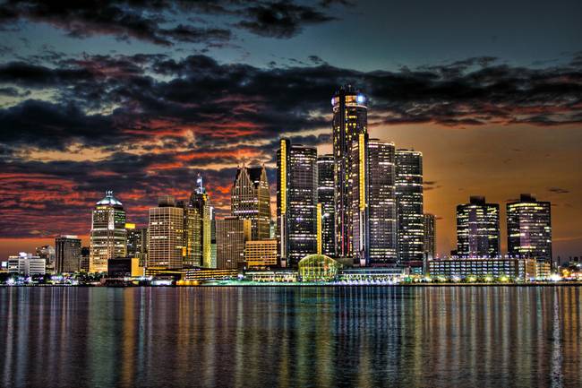 650x433 Stunning Detroit Artwork For Sale On Fine Art Prints - Detroit Skyline Painting