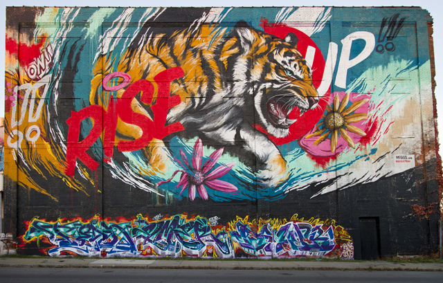 640x409 Artist Meggs Paints Epic Mural In Detroit - Detroit Tigers Painting