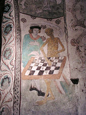170x227 The Seventh Seal - Devil And Angel Playing Chess Painting